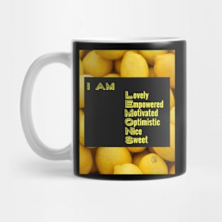 I Am Lemons: Positive Affirmations Lemon Design Gifts Mug